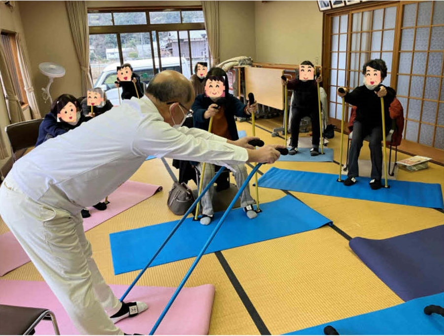 相生市（兵庫県）いきいき百歳体操でソーラーポール体操を紹介しました