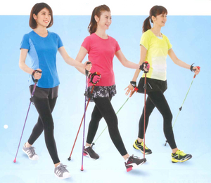 ポールを使って楽しく歩きましよ
